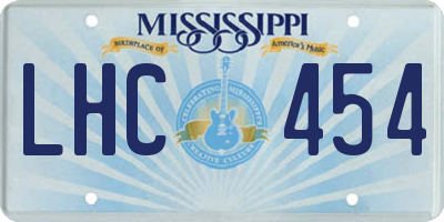 MS license plate LHC454