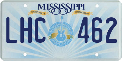 MS license plate LHC462