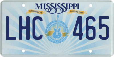 MS license plate LHC465