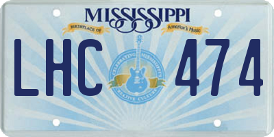 MS license plate LHC474