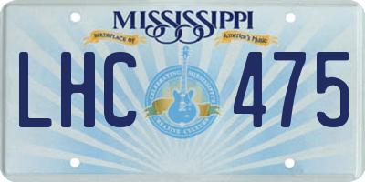 MS license plate LHC475