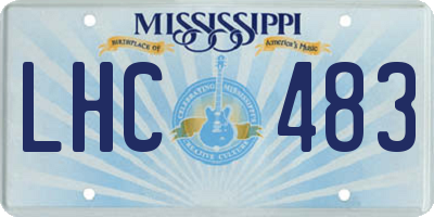 MS license plate LHC483