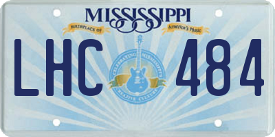 MS license plate LHC484