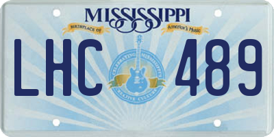 MS license plate LHC489