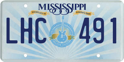 MS license plate LHC491