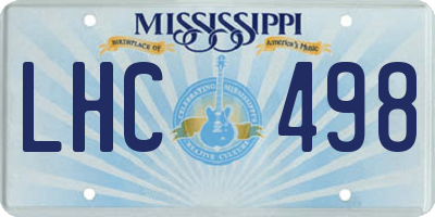 MS license plate LHC498