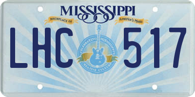 MS license plate LHC517