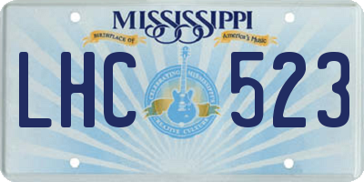 MS license plate LHC523