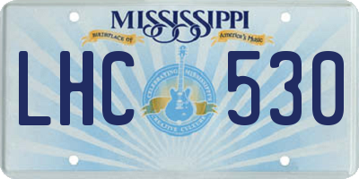 MS license plate LHC530