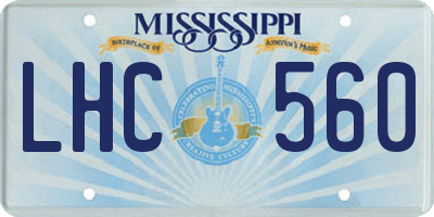 MS license plate LHC560