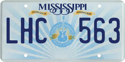 MS license plate LHC563