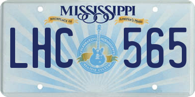 MS license plate LHC565
