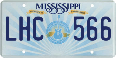 MS license plate LHC566