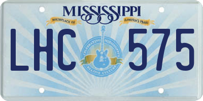 MS license plate LHC575
