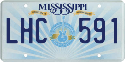 MS license plate LHC591