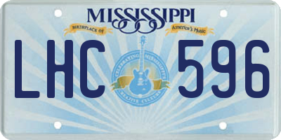 MS license plate LHC596