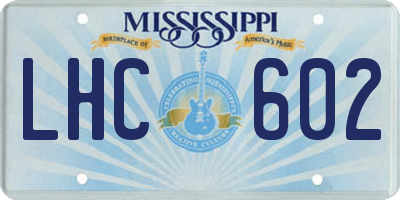 MS license plate LHC602