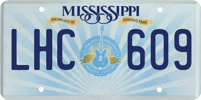 MS license plate LHC609