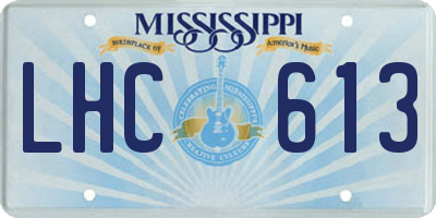 MS license plate LHC613