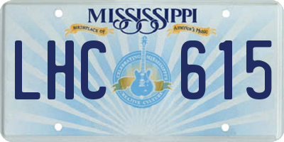 MS license plate LHC615