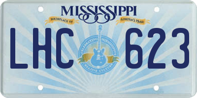 MS license plate LHC623