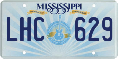 MS license plate LHC629