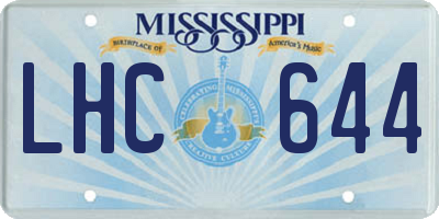 MS license plate LHC644