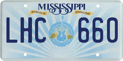 MS license plate LHC660