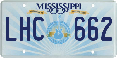 MS license plate LHC662