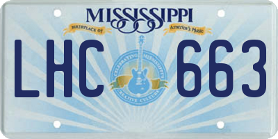 MS license plate LHC663