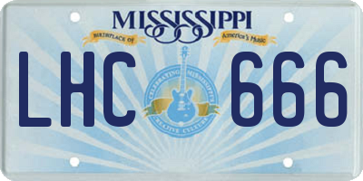 MS license plate LHC666