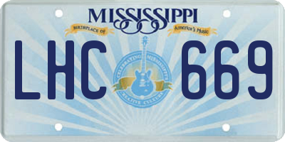 MS license plate LHC669