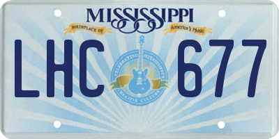 MS license plate LHC677