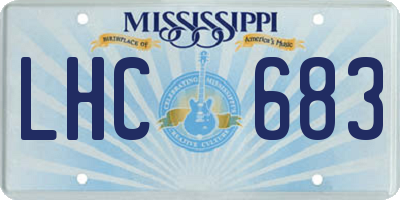 MS license plate LHC683