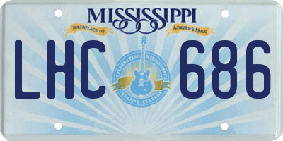 MS license plate LHC686