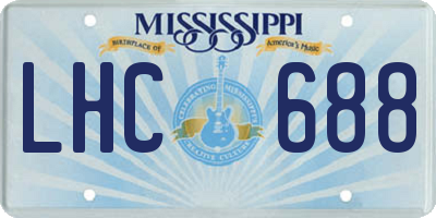 MS license plate LHC688
