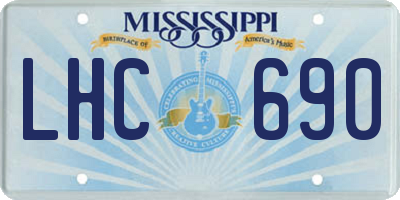 MS license plate LHC690