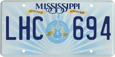 MS license plate LHC694