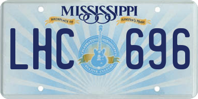 MS license plate LHC696