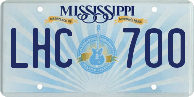 MS license plate LHC700