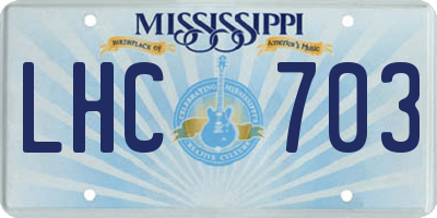 MS license plate LHC703