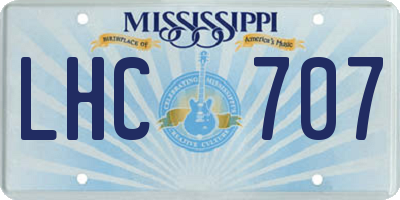 MS license plate LHC707
