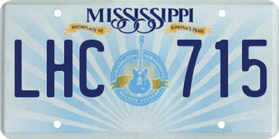 MS license plate LHC715