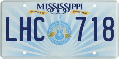 MS license plate LHC718