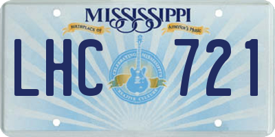 MS license plate LHC721