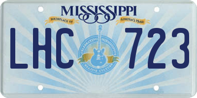 MS license plate LHC723