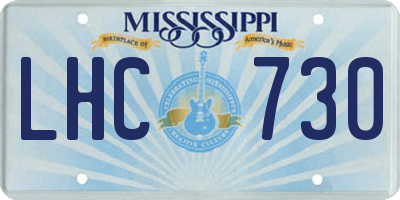 MS license plate LHC730