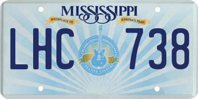 MS license plate LHC738