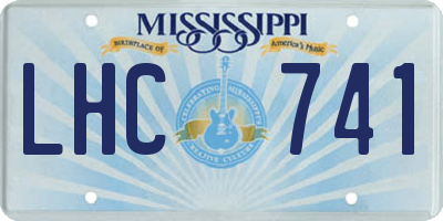 MS license plate LHC741
