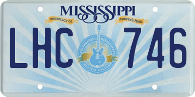 MS license plate LHC746